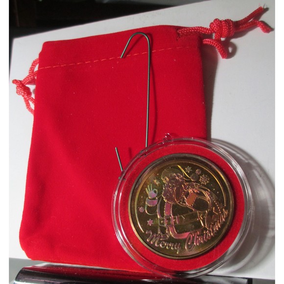 Santa Winking OKAY Copper Medallion - Picture 5 of 5